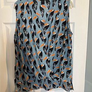 Ann Taylor factory Toucan Print Sleeveless Top
